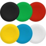 Schneider Electric ZBAF9 Set Tastenschilder für Frontelement flacher Einbau Ø 30mm 6 Farben 