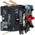 Schneider ZBE5043 Hilfsschalterblock 2Ö, doppelt f. Frontelem. Ø22, Flachsteckanschluss 