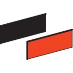 Schneider ZBY0101 Leerschild 8x27mm, f. Schildträger 30x40mm, schwarz+rot, neutral 