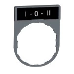 Schneider ZBY2186C0 Schildträger 30x40mm, mit Schild I-0-II, für Harmony 22mm, in grau 