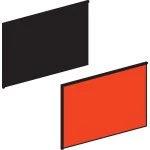 Schneider ZBY5101 Leerschild 18x27mm, f. Schildträger 30x50mm, schwarz+rot, neutral 
