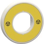 Schneider ZBY9W2G140 Beleuchtbares Schild für Not-Aus/Not-Halt, 1 LED rot, 120V, ohne Text mit Symbol 