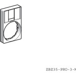 Schneider Electric ZBZ35 Schildträger 30x50mm o. Schild für Ø 22 Geräte m. rundem Frontelement 