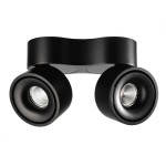 Deko-Light 348175 Deckenaufbauleuchte, Uni II Double Tilt, 20 W, DIM, 3000 K, Schwarz, 220-240 V/A 