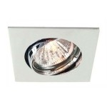 Deko-Light 449211 Einbaustrahler, Style Square, Tilt, 1x max 50 W MR16, Chrom, Spannungskonstant, 