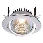 Deko-Light 565071 Einbaustrahler, COB 95 Noble, 10 W, 4000 K, Silber, Stromkonstant, 26-27 V/DC, B 