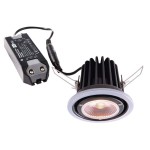Deko-Light 565192 Einbaustrahler, COB 68 Mood, 9 W, DIM, 2000-2800 K, Weiß, 220-240 V/AC, 50 / 60 