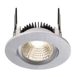 Deko-Light 565301 Einbaustrahler, COB-68-24V-4,5 W-4000K-Rund-Tilt-Silber, Spannungskonstant, 24 V 