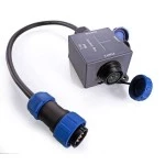 Deko-Light 730301 Elektrisches Montagezubehör, Weipu Verteilerbox 4-polig, Länge: 57 mm, Breite: 5 