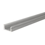 Deko-Light 970007 Profil, U-Profil flach AU-01-08, 2m, Silber, Aluminium, Gebürstet, Länge: 2000 m 
