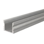 Deko-Light 970147 Profil, U-Profil hoch AU-02-12, 2m, Silber, Aluminium, Gebürstet, Länge: 2000 mm 