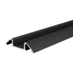 Deko-Light 970303 Profil, Unterbau-Profil flach AM-01-10, 2m, Schwarz, Aluminium, Matt, Eloxiert, 