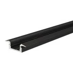 Deko-Light 975003 Profil, T-Profil flach ET-01-08, 2m, Schwarz, Aluminium, Matt, Eloxiert, Länge: 