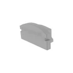 Deko-Light 978521 Profil Endkappe, Endkappe F-AU-01-12 Set 2 Stk, Grau, Kunststoff, Länge: 18 mm, 