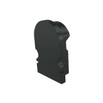 Deko-Light 979602 Profil Endkappe, Endkappe R-AU-02-08 Set 2 Stk, Schwarz, Kunststoff, Länge: 14 m 