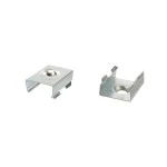 Deko-Light 987002 Profil Halteklammer, 2er Set Halteklammern für AU-08, Metall, Länge: 20 mm, Brei 