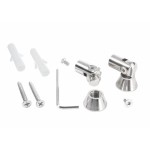 Deko-Light 987080 Profil Zubehör, Universal Halteclip Aufnahme (schwenkbar) Set 2 Stk, Metall 