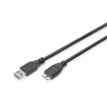 Digitus AK-300116-010-S USB 3.0 Anschlusskabel, A/St - micro B/St 
