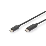 Digitus AK-300137-030-S USB Type-C Anschlusskabel Type-C- micro USB Ver. USB 2.0 3 Meter 