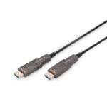 Digitus AK-330127-150-S 4K HDMI AOC Hybrid Glasfaserkabel mit 15m abnehmbaren Stecker 15 Meter 