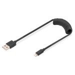 Digitus AK-600433-006-S USB 2.0 USB A auf Lightning Spiralkabel 