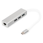 Digitus DA-70255 USB Type-C 3-Port Hub + Gigabit Ethernet 