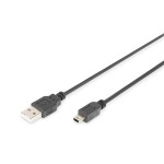 Digitus DB-300130-010-S USB 2.0 Anschlusskabel, Typ A auf Mini B 