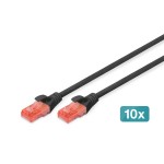 Digitus DK-1617-005-BL-10 CAT 6 U/UTP Patchkabel LSZH schwarz 0,5 Meter 10 Stück 