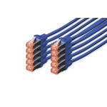 Digitus DK-1644-005-B-10 CAT 6 S/FTP Patchkabel blau 0,5 Meter 10 Stück 