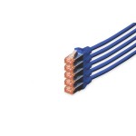 Digitus DK-1644-100-B-5 CAT 6 S/FTP Patchkabel blau 10 Meter 5 Stück 