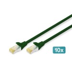 Digitus DK-1644-A-010-G-10 CAT 6A S/FTP Patchkabel grün 1 Meter 10 Stück 