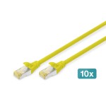 Digitus DK-1644-A-010-Y-10 CAT 6A S/FTP Patchkabel gelb 1 Meter 10 Stück 