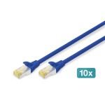 Digitus DK-1644-A-020-B-10 CAT 6A S/FTP Patchkabel blau 2 Meter 10 Stück 