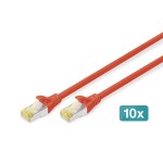 Digitus DK-1644-A-020-R-10 CAT 6A S/FTP Patchkabel rot 2 Meter 10 Stück 