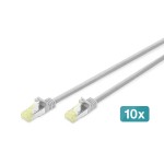 Digitus DK-1644-A-020CL-10 CAT 6A S/FTP Patchkabel Component Level getestet grau 2 Meter 10 Stück 