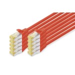 Digitus DK-1644-A-030-R-10 CAT 6A S/FTP Patchkabel rot 3 Meter 10 Stück 