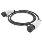 Digitus DK-1P32-050 KFZ-Ladekabel für Elektroautos & PHEV – 5 m – Typ 2 auf Typ 2 – Mode 3 - 1-Phasig – 32 A – 7,4 kW – Schwarz 