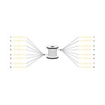 Digitus DK-2A338U050BK-BBB Vorkonfektionierte Glasfaser Universal Breakout Kabel Singlemode OS2 8 Fasern LC/UPC LC/UPC schwarz 50 Meter 