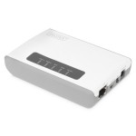 Digitus DN-13024 2-Port USB 2.0 Wireless Multifunction Network Server 300 Mbps 