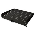 Digitus DN-19-TRAY-2-450-SW Ausziehbarer Fachboden zum Festeinbau an den vorderen 483mm (19 Zoll)-Profilschienen 