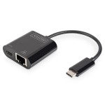 Digitus DN-3027 USB Type-C Gigabit Ethernet Adapter mit Power Delivery Unterstützung 
