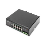 Digitus DN-651110 Industrial 8-Port Gigabit PoE Switch Unmanaged 2 Uplinks 