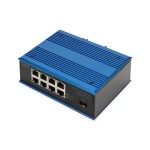 Digitus DN-651137 8-Port 10/100/1000BASE-TX+1-Port 1000Base-FX Industrial PoE Switch 