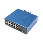 Digitus DN-651157 Industrieller 8+2-Port L2 managed Gigabit Ethernet PoE Switch 
