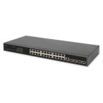 Digitus DN-80223 24 Port 10/100/1000 + 4SFP+ UPLINK Switch 19 Zoll L2+ Features 