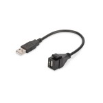 Digitus DN-93402 USB 2.0 Keystone Modul mit 16 cm Kabel (Buchse/Stecker) 