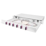 Digitus DN-96320-4 LWL-Spleißbox, 1HE, bestückt, 6x SC DX, OM4 