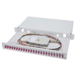 Digitus DN-96332-4 LWL Spleißbox, 1HE, bestückt, 24x LC DX, OM4 