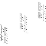 ABN MFS43605 Sammelschienen-Modul flach 3-4FB/3RE 60mm für CU 12x5 - 30x10mm 5p EBM 32mm 