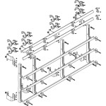 ABN MFSC57965 Sammelschienen-Modul flach 5FB/7RE 185mm mit CU 30x10mm 5-polig EBM 150mm 